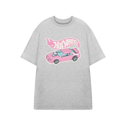 (Small) Hot Wheels Short Sleeved T-Shirt (Womens Grey)