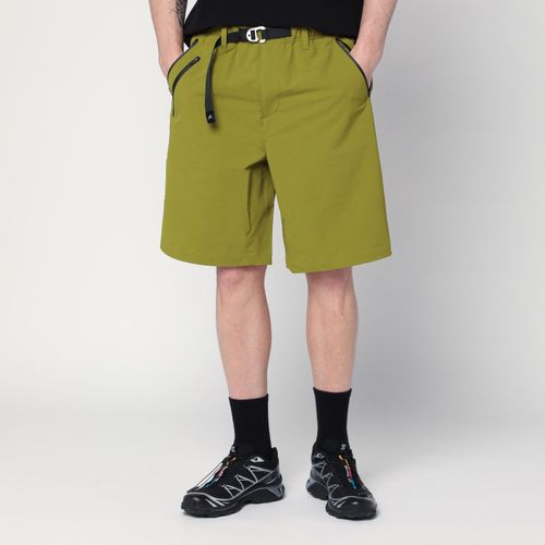Purple Mountain Observatory Olive Green Bermuda In Mixed Nylon