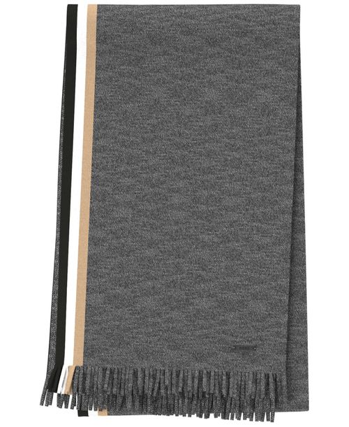 Men's Henzo Stripe Detail Scarf - Med Gray
