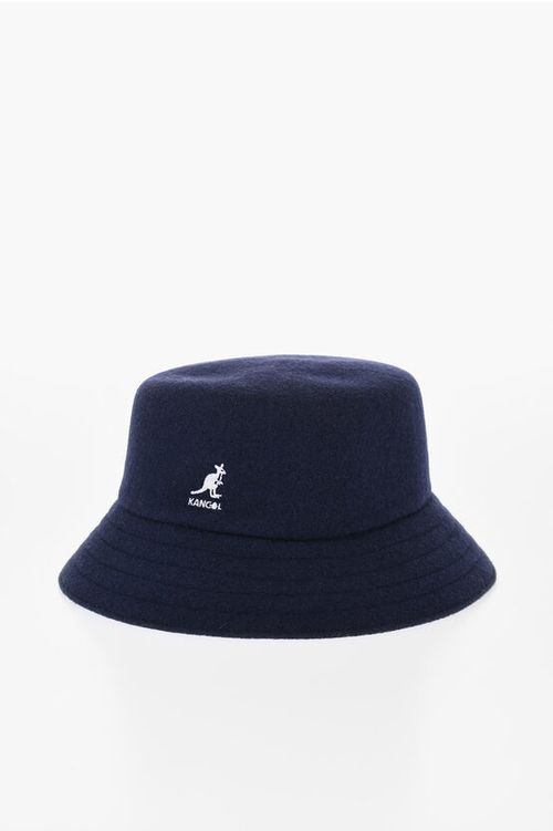 Solid Color Bucket Hat with Embroidered Logo Größe L