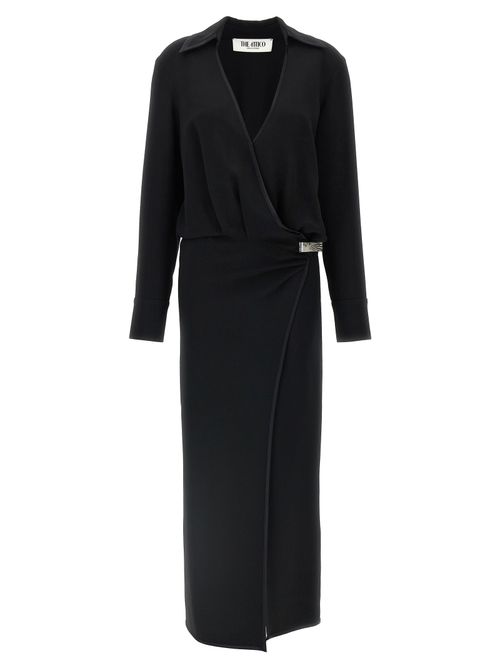 Wrap Midi Dress — Black