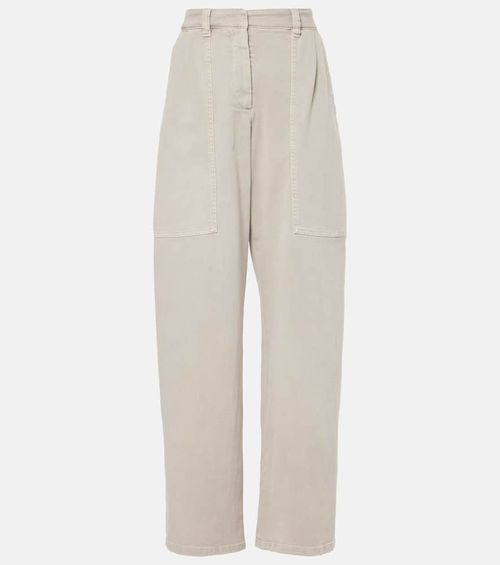 Mid-rise wide-leg jeans