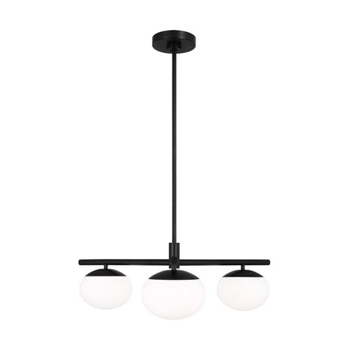 Visual Comfort Studio Lune 3-Light Ceiling Light in Aged Iron by Ellen Degenere