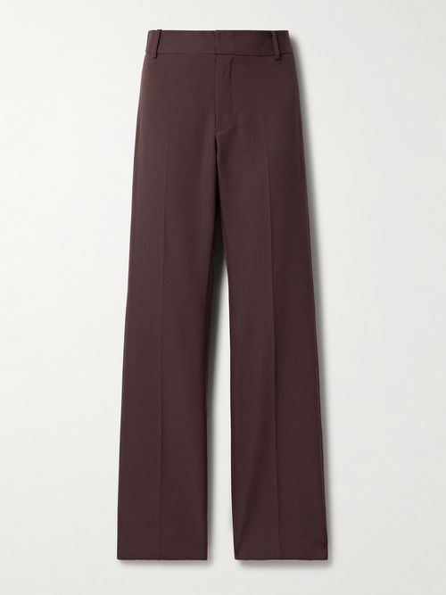 Ivan Wool-twill Straight-leg Pants - Burgundy