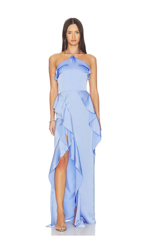 Amanda Uprichard Alessandra Maxi Dress in Blue. - XL also in S, XS