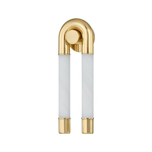 Vintage Polished Brass LED Wall Sconce from the Zeme Collection