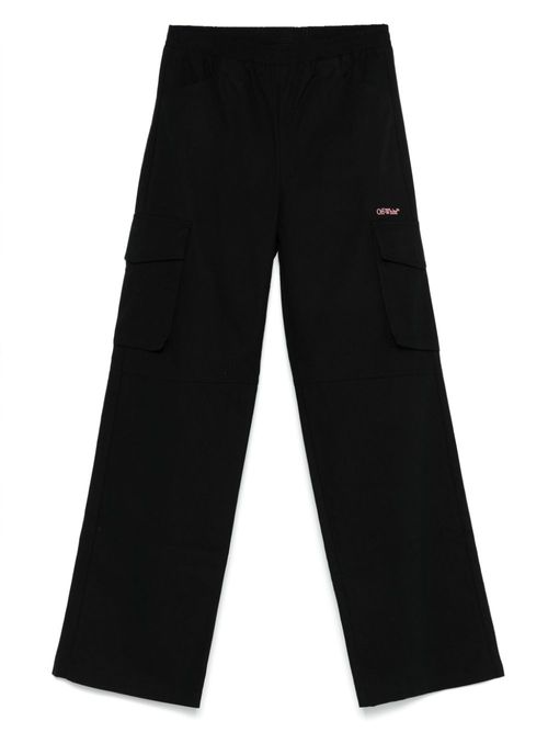 Logo-print cargo pants - Black