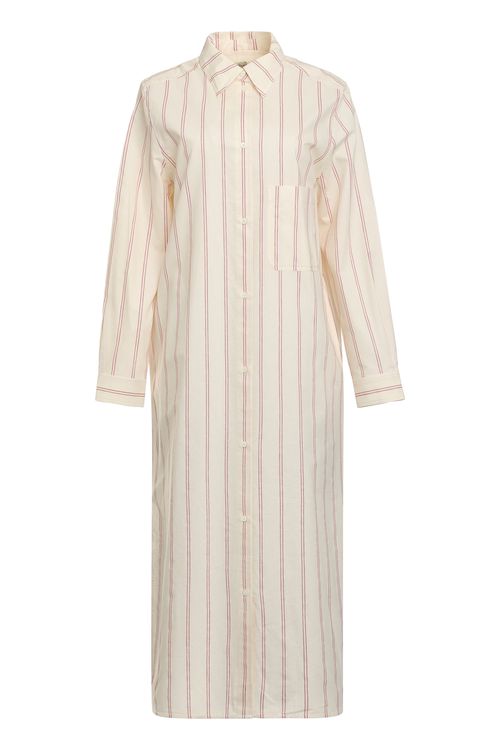 Totême Striped Cotton-Silk Shirtdress with Side Pockets