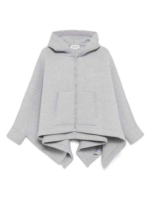 Monse zip fastening poncho - Grey