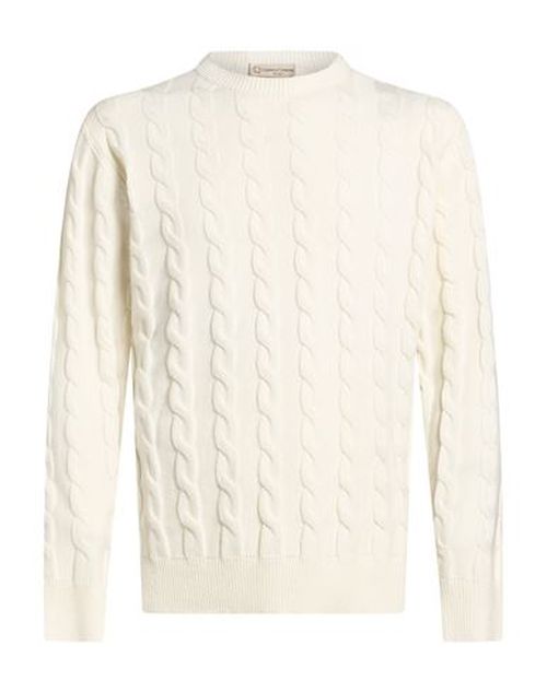 Man Sweater Ivory Size 40 Wool, Cashmere