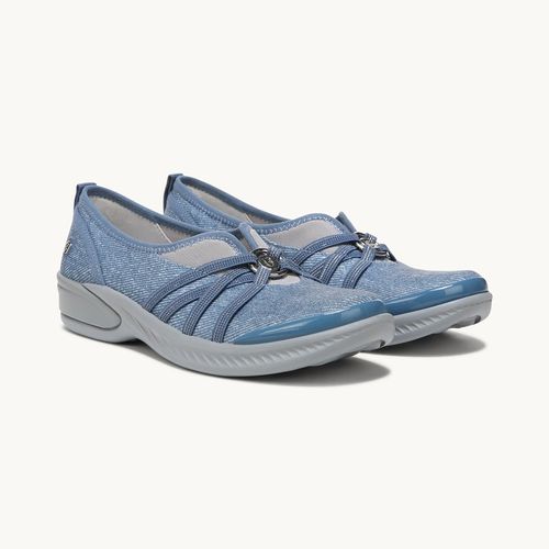 For Niche Slip On Shoes Washed Denim Fabric