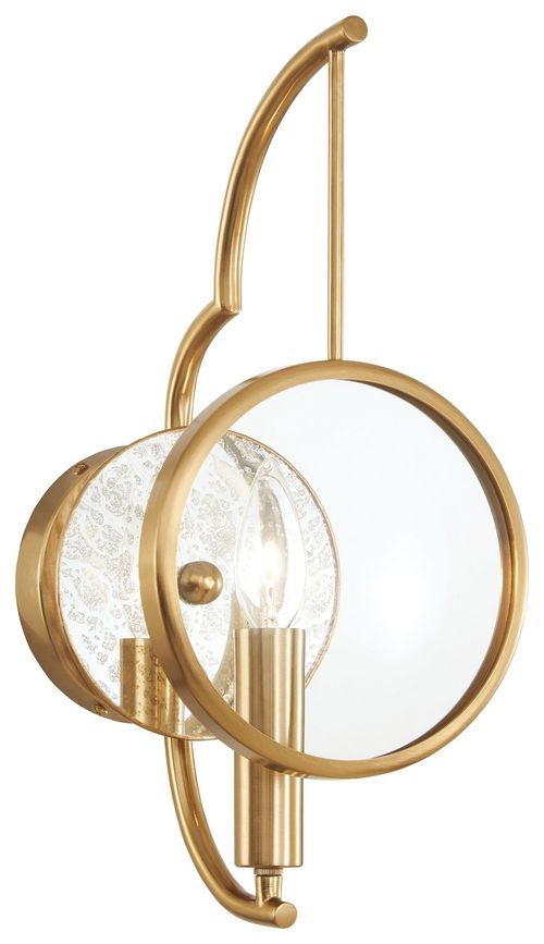 Brass Antq One Light Wall Sconce from the Into Focus Collection
