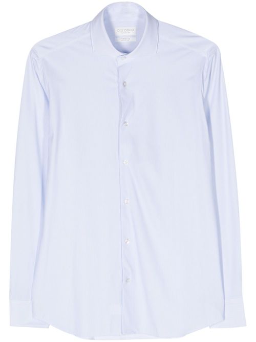 Striped classic-collar shirt - Blue