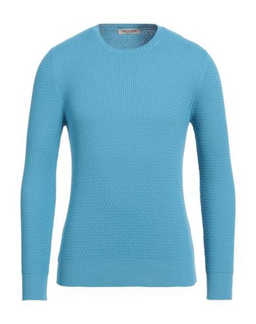 La Fileria Man Sweater Azure Size 36 Cotton