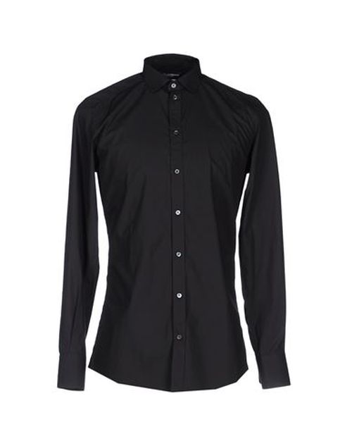 Man Shirt Black Size 17 Cotton