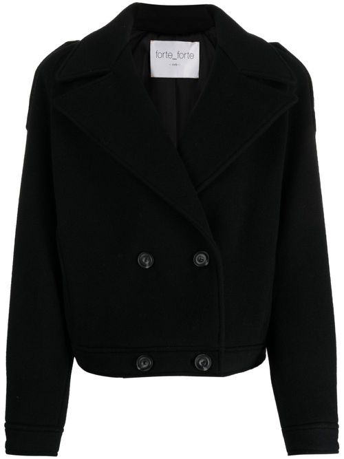 Tailored virgin-wool biker jacket - Black