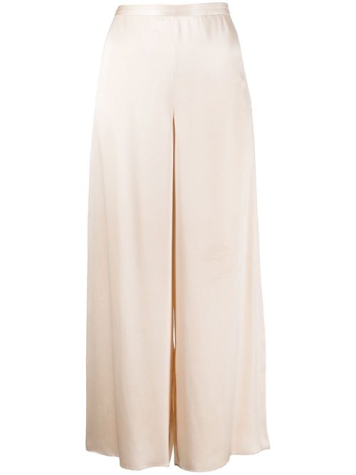 Wide-leg cropped culotte trousers - Neutrals