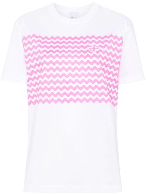 Waves cotton T-shirt - White