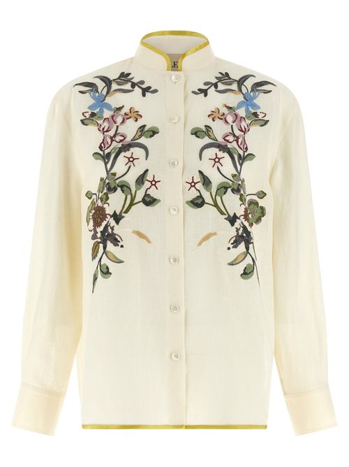 Floral Embroidery Shirt