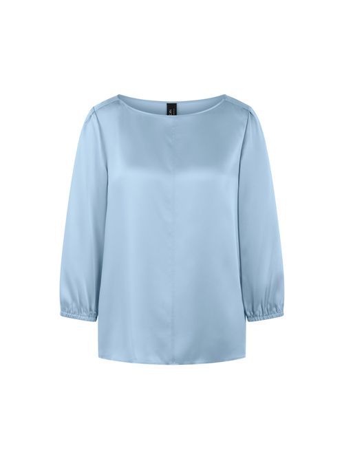 Marc Cain Feminine blouse in pure silk, blue, 34 N