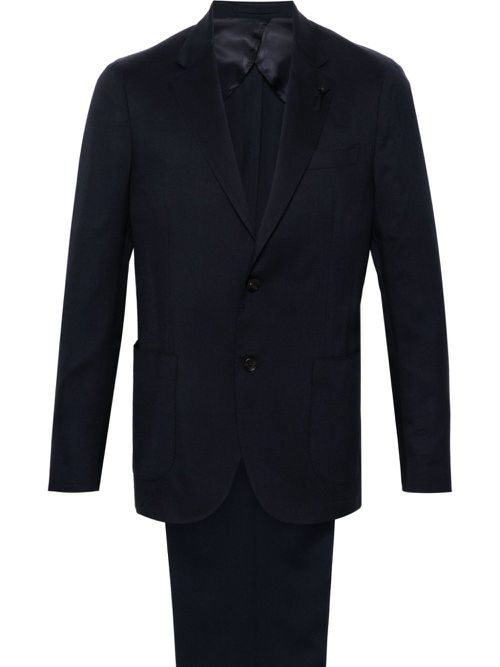Single-breasted twill suit - Blue