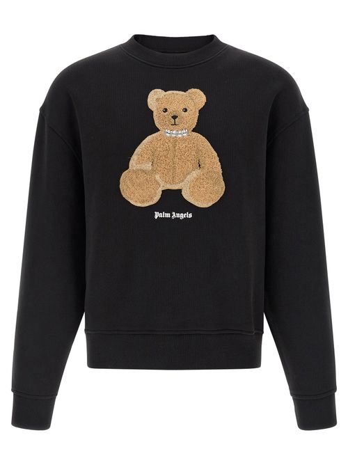 Bear Bouclé Patch Sweatshirt — Black