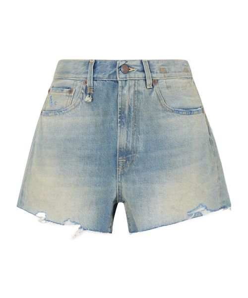  frayed denim shorts