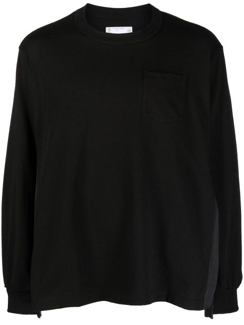 Patch-pocket knit jumper - Black