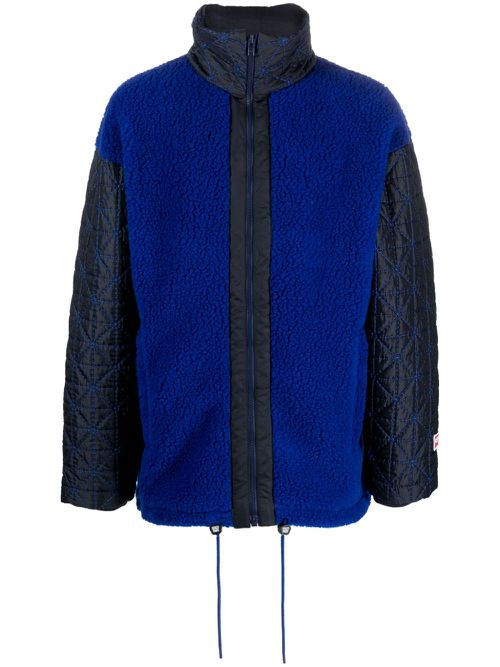 Zip-up fleece bomber jacket - Blue