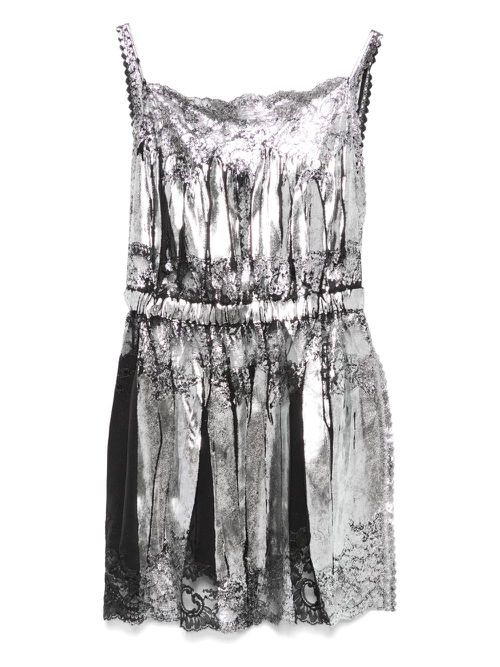 Rabanne metallic tank top - Silver