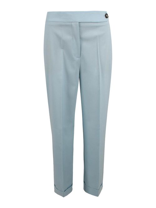 Mid-rise wool trousers