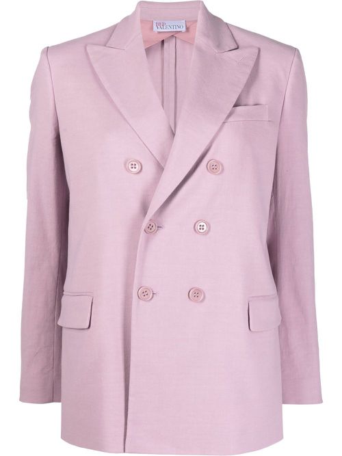 Peak-lapels double-breasted blazer - Pink