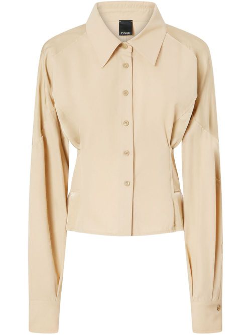 PINKO fitted-waistline shirt - Neutrals