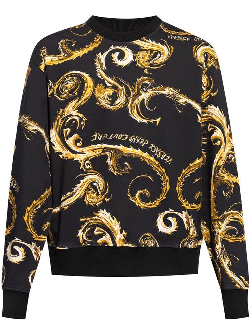 Regalia Baroque print cotton sweatshirt - Black
