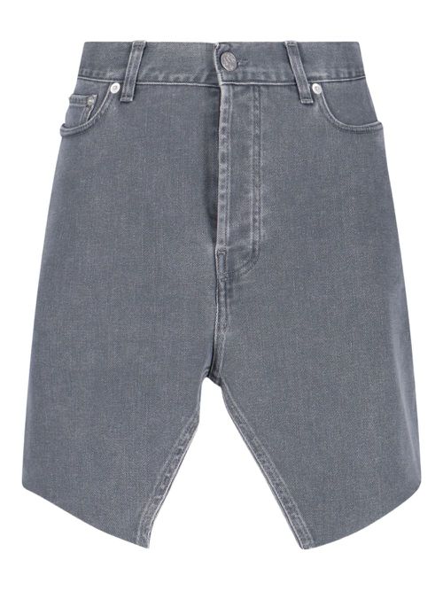 Asymmetric denim skirt - Grey