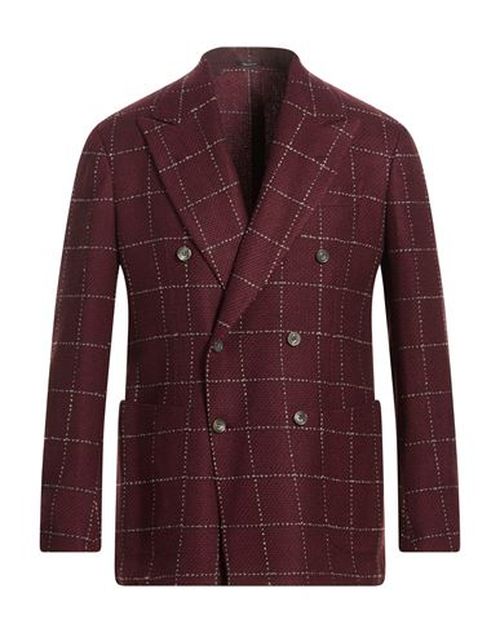 Man Blazer Burgundy Size 40 Cashmere