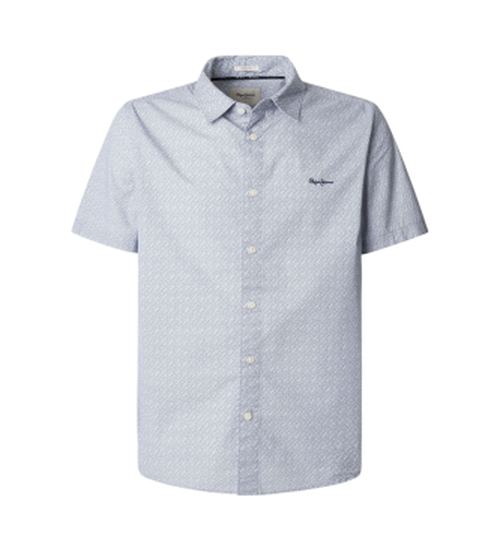 Pepe Jeans for man. PM308825 Arlex blue shirt (S), Casual, Cotton, Short sleeve