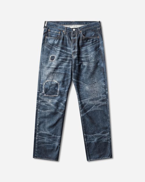 Men s New Manual Selvedge Denim Pants Indigo