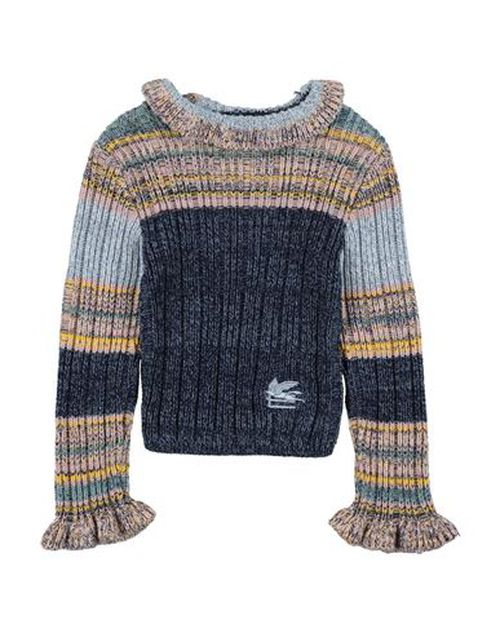 Kid Girl Turtleneck Navy Size 10 Cotton, Wool, Viscose