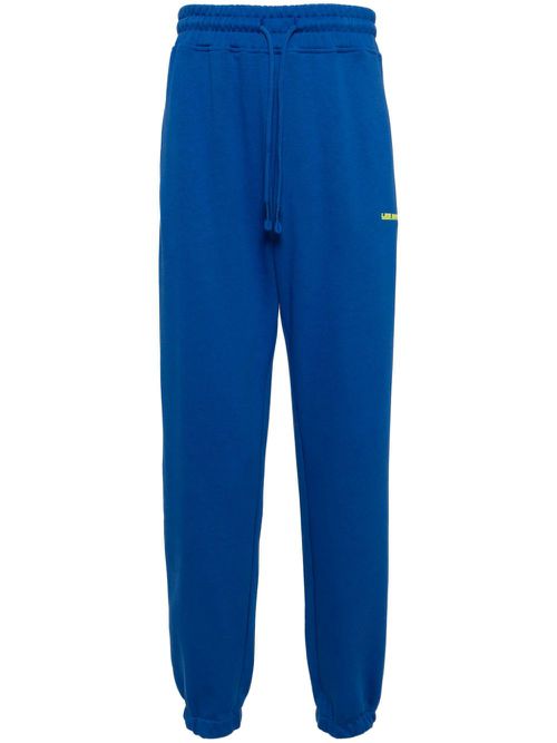 Logo-print cotton track pants - Blue