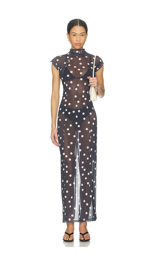 LIONESS Redefined Maxi Dress in Black,White. - L also in M, S, XL, XS