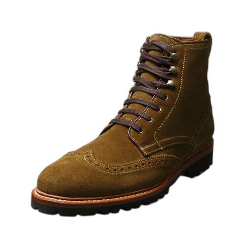 Allen Edmonds Mens Astor Lace Up Wingtip Boot Caper Green Suede