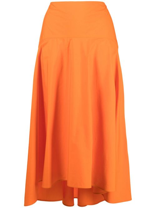 Cotton midi skirt - Orange