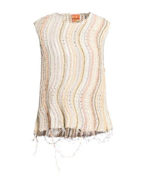 Woman Sweater Ivory Size 2 Cotton, Viscose, Linen, Polyamide, PES
