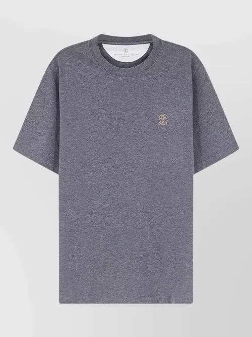 Brunello Cucinelli - crew neck top featuring short sleeve