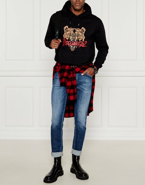 Angry Bear Logo Hoodie — Black