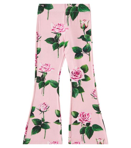 Floral flared sweatpants