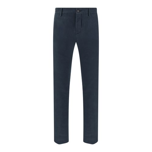 Bellagio stretch cotton trousers, Man, Navy Blue