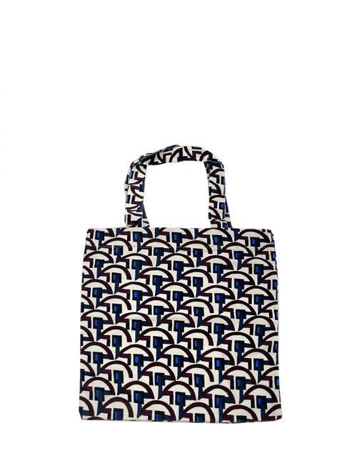 Blue Printed Tote