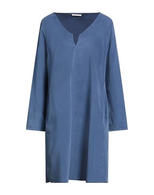 Trebarrabi Woman Mini dress Slate blue Size M Cotton, Elastane